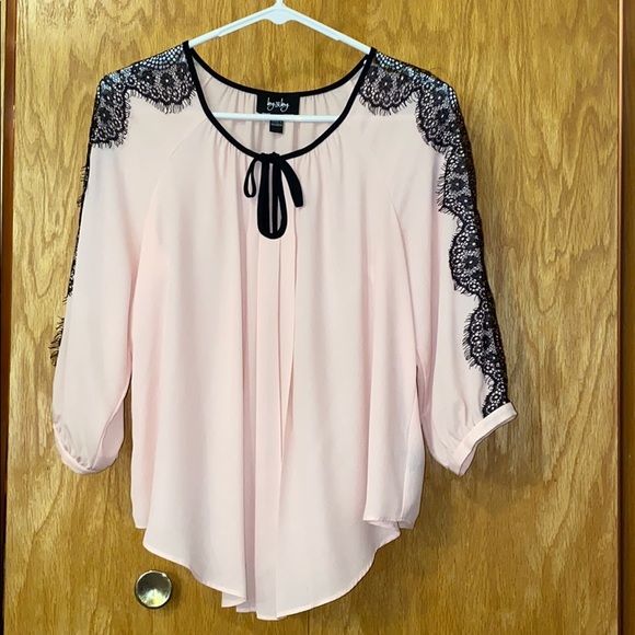 by&by Tops - silky pink blouse